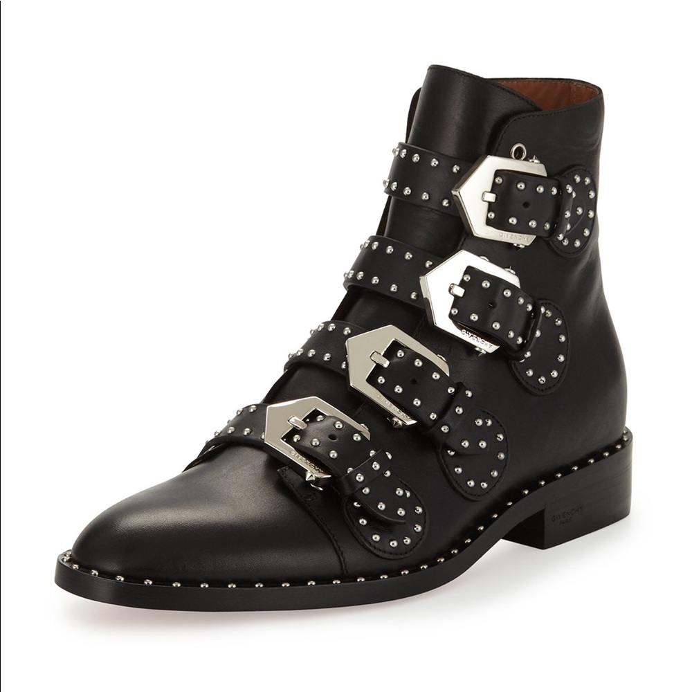 NIB Givenchy Studded Leather Black Ankle Boot 36 6